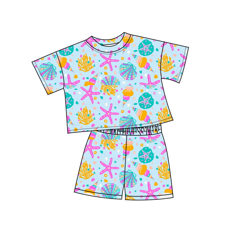 4.10 custom each style moq 5eta 4-6week Sibling Sister baby girls short sleeve set 1 and set 5 match design