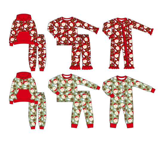 25.7.7 custom each style moq 5eta 4-6week Sibling Sisters Christmas baby girl long sleeve pants sets 1 and sets 4 and romper 1 and romper 2 match family design
