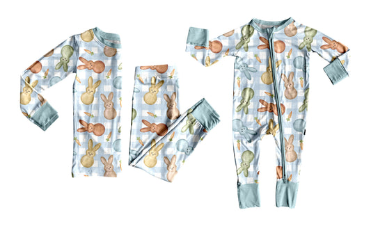 25.10.10 custom each style moq 5 eta 6-8week Sibling Sisters bunny boy clothes long sleeve pants sets and romper match family design