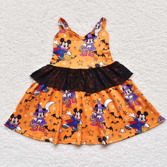 Cute Clothes GSD0453 Baby Girls Halloween Ruffle Dresses