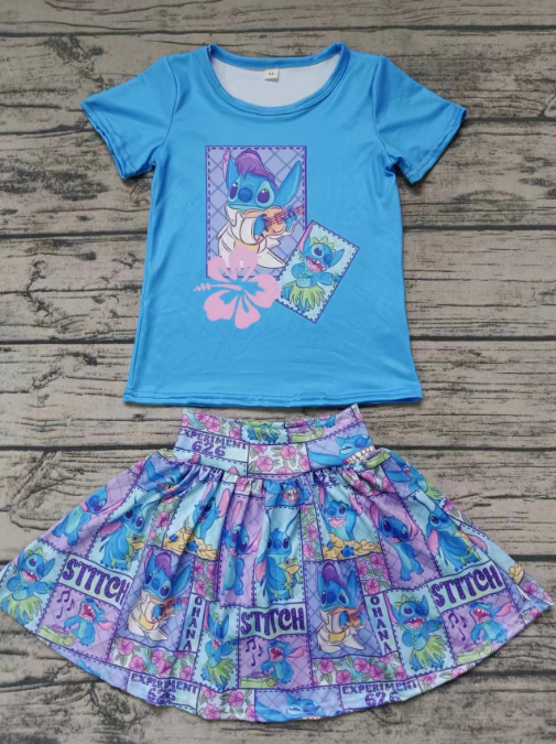 Girl character blue girl suit