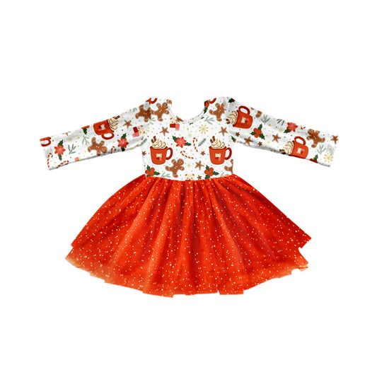 7.27 custom each style moq 5eta 4-6week baby girls clothes Christmas red long sleeve dress