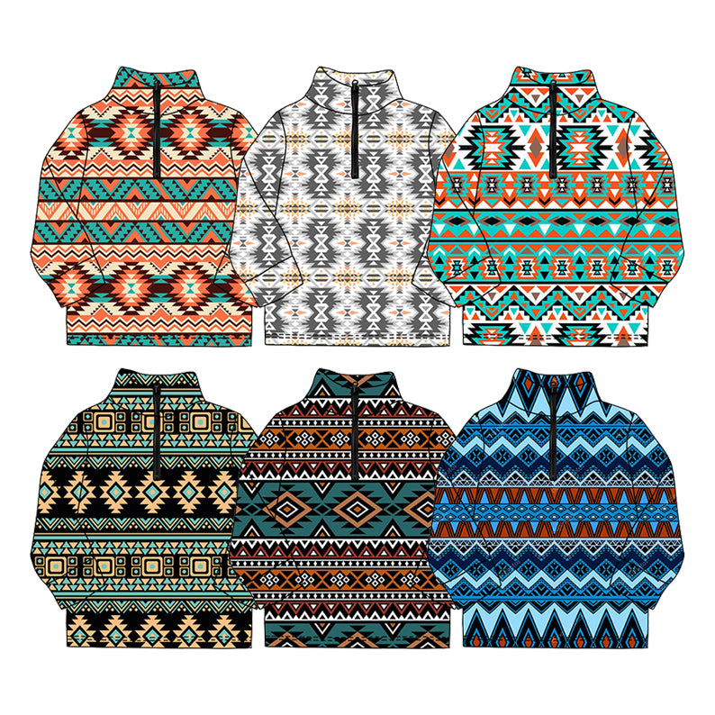 25.11.17 custom each style moq 5 eta 6-8week Sibling Sisters geometric baby boy long sleeve top 6 match family design