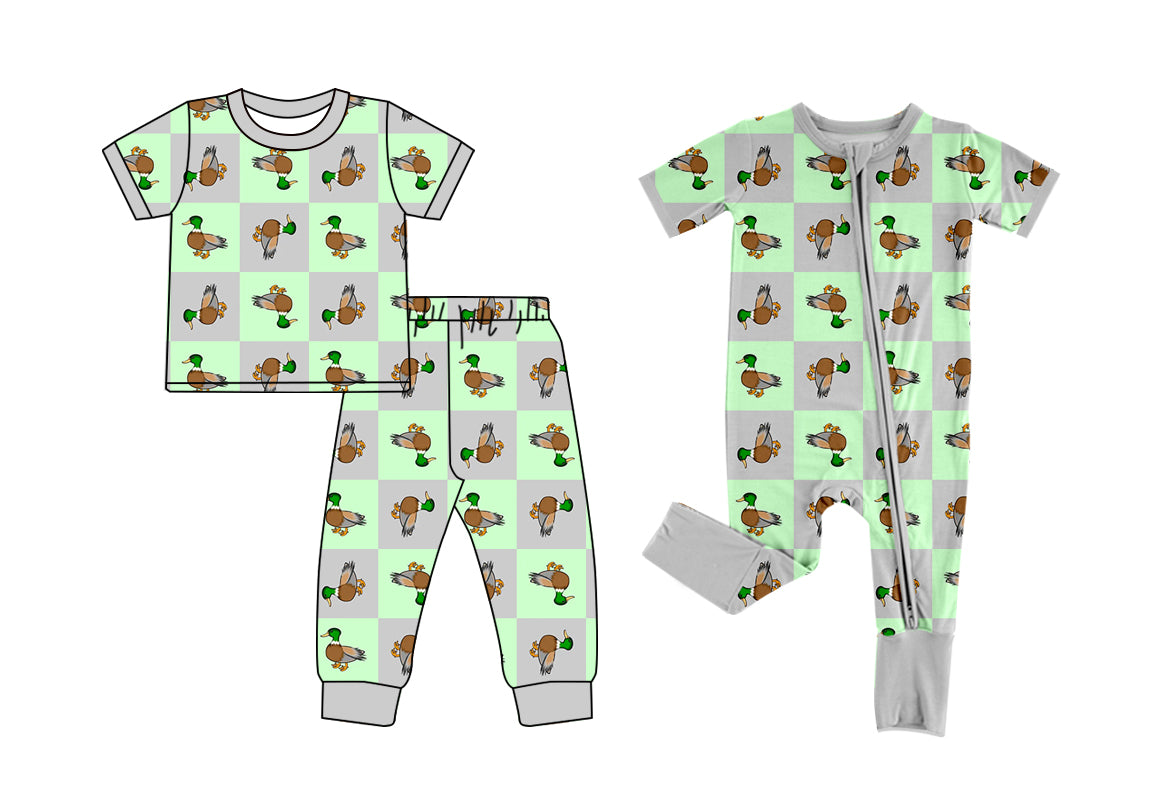 11.21 custom each style moq 5eta 4-6week Sibling Sister duck baby girls short sleeve sets and rompers match design