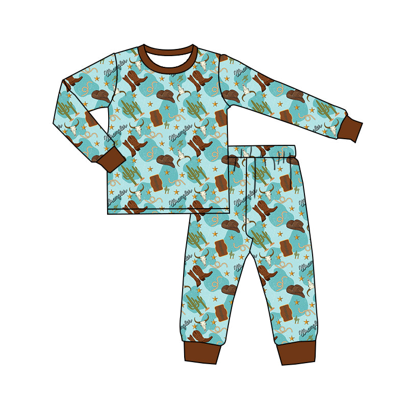 9.4 custom each style moq 5eta 4-6week Sibling Sister catcus boots baby boys sets and rompers match family design
