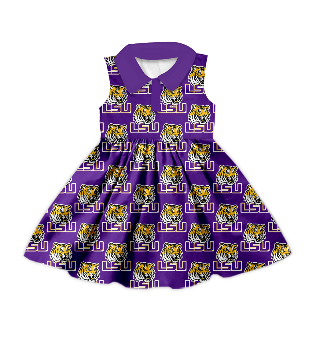 Custom moq 5 mix size milk silk summer teams baby girls clothes team purple sleeveless skirts sets and dress and short sleeve top and long top-25.7.12