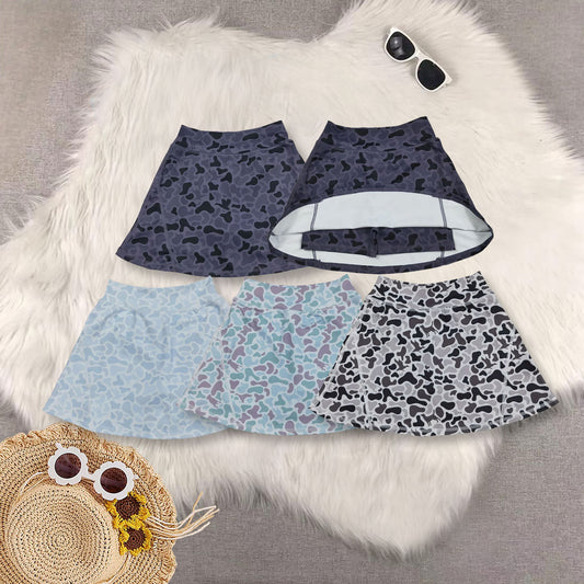 RTS Sibling baby girls clothes yoga camouflage summer shorts skirts