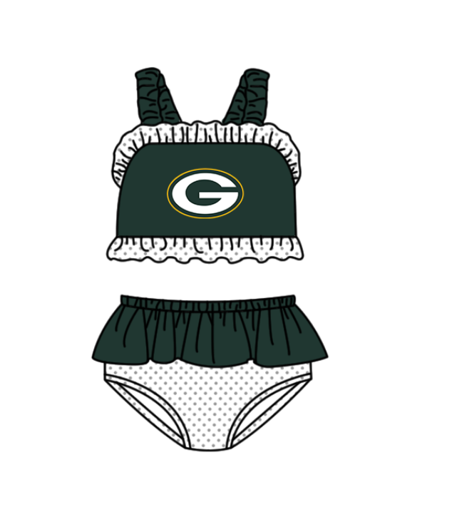 Custom moq 5 mix size milk silk summer teams baby girl boys clothes Dark Green Two-Piece Swimsuit Set One Piece Swimsuits boy swim trunks