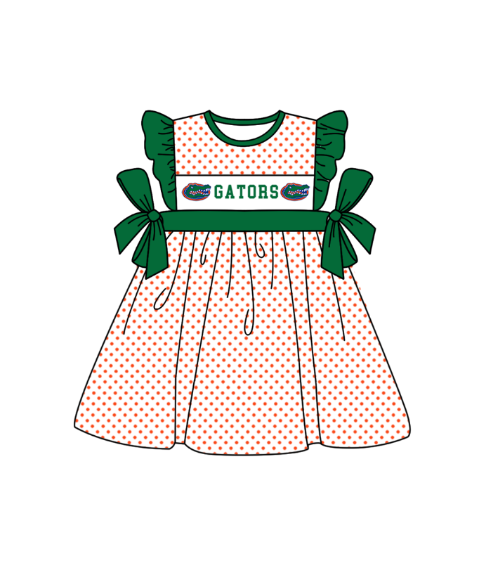 Custom moq 5 mix size milk silk summer teams Boys Short Sleeve Top Green Striped Shorts Set With Matching Romper Girls Flutter Sleeve Polka Dot Dress Romper