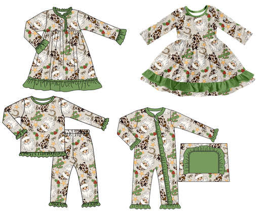 25.7.16 custom each style moq 5 eta 4-6week Sibling Sisters Christmas baby girl long sleeve pants sets and romper and dress 1 and dress 2 match family design