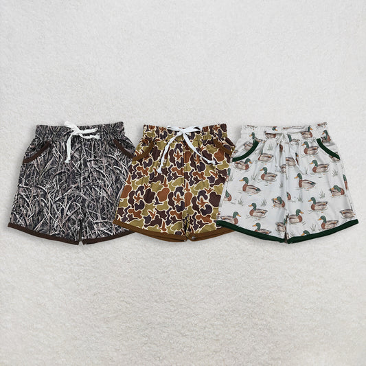 RTS NO MOQ Sibling Baby Boys Camouflage Hunting Shorts with Pockets Bottom Casual Loose Fit Infant Clothing for Boys