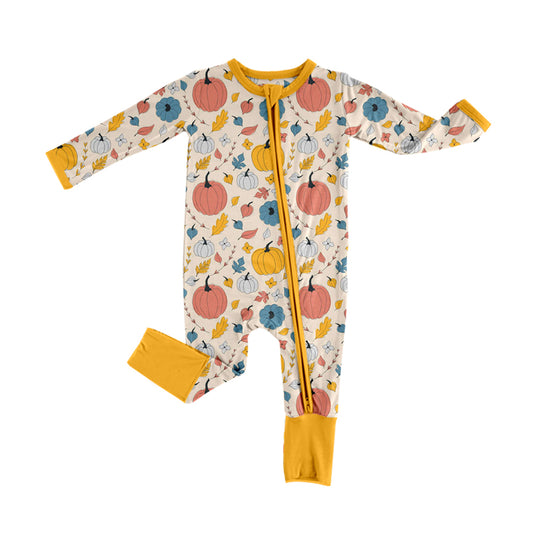 5.21custom each style moq 5eta 4-5week Sibling Sister pumpkin prints yellow boys outfits and baby romper and aldult shorts match family design