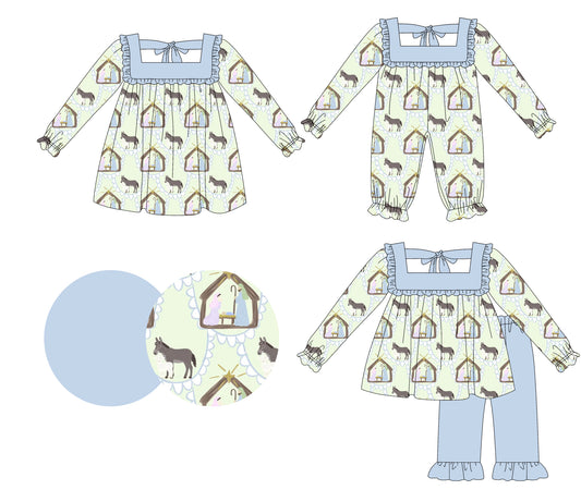 25.5.16 custom each style moq 5eta 4-6week Sibling Sisters baby girl long sleeve pants sets and dress and rompers match family design