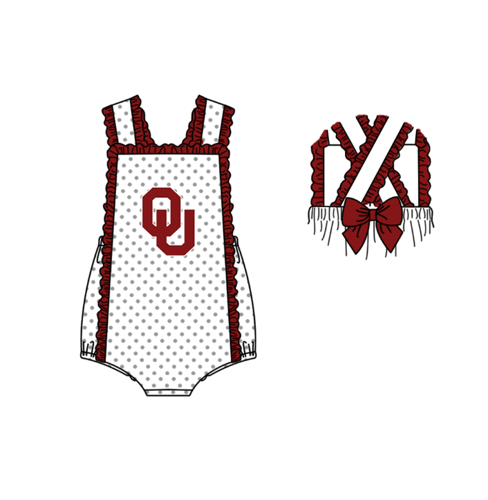 Custom moq 5 mix size milk silk summer teams Dark red Polka Dot Baby Romper Set Short-Sleeved Thong Dress for Girls And Short-Sleeved Shorts for Boys Cute Baby Outfit Combination