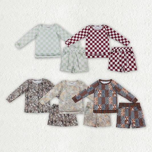RTS NO MOQ Sibling Baby Girls Long Sleeve Top And Shorts Outfit Set Cute And Comfortable Clothing Set for Infants