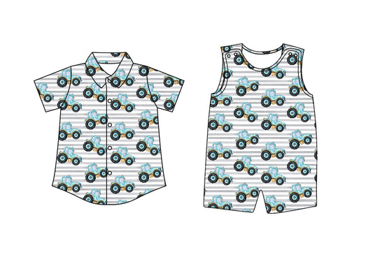 1.8 custom each style moq 5eta 4-6week Sibling Sister baby boy romper and top match design