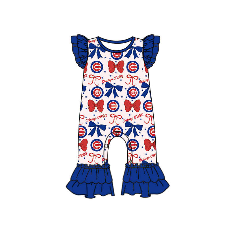Custom moq 5 mix size milk silk summer teams baby girls clothes team bow blue long sleeve hooded pants sets and dress 1 and dress 2 and romper-25.6.16