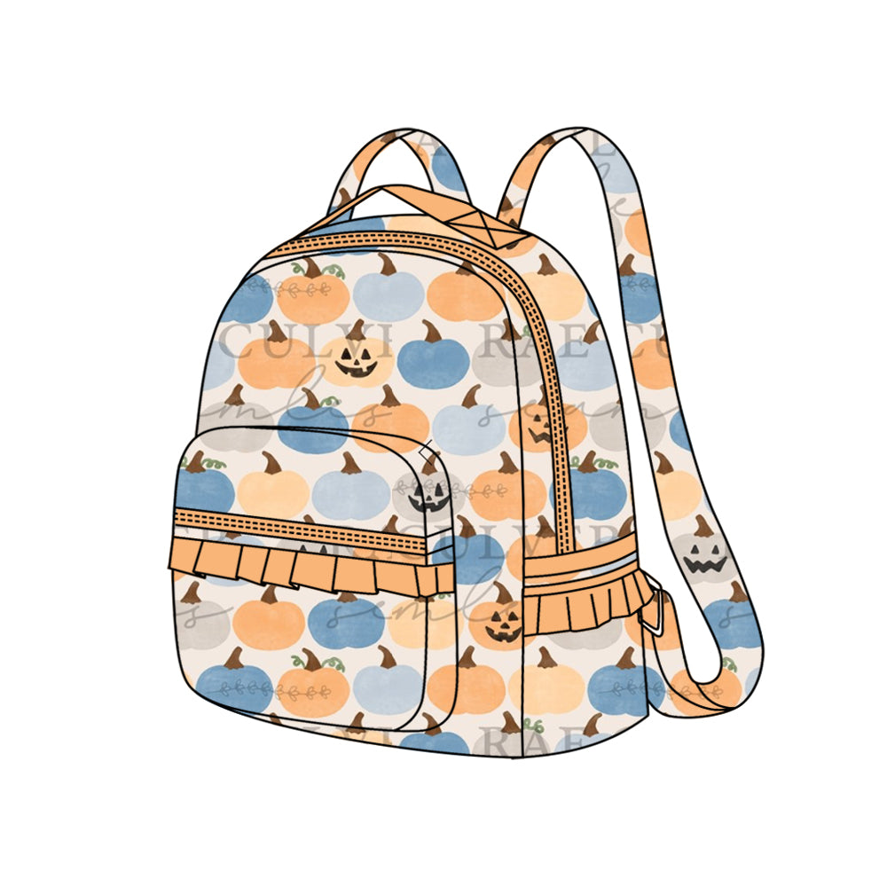 6.21 custom each style moq 5 eta 4-6weeks baby kids pumpkin fashion backpack