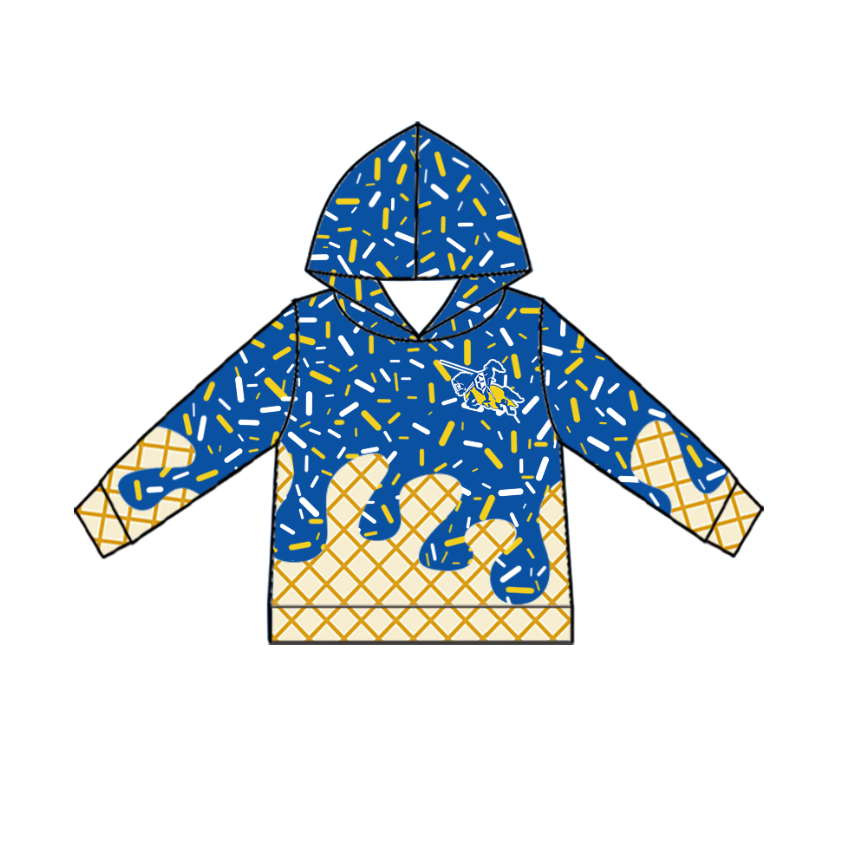 Custom moq 5 mix size milk silk summer teams baby girls clothes bow blue hooded long sleeve pants sets and boy sets and dress and hooded top and pant-25.8.14