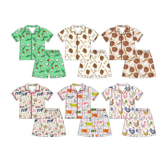 25.12.6 custom each style moq 5 eta 6-8week Sibling Sisters baseball baby girl clothes short sleeve shorts sets 6 match family design