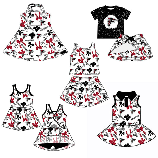 Custom moq 5 mix sizes summer teams baby girls clothes team navy blue short sleeve skirts shorts sets 1 and skirts sets 2 and and skirts sets 2 and dress 1 and dress 2 and dress 3 and dress 4-25.6.5