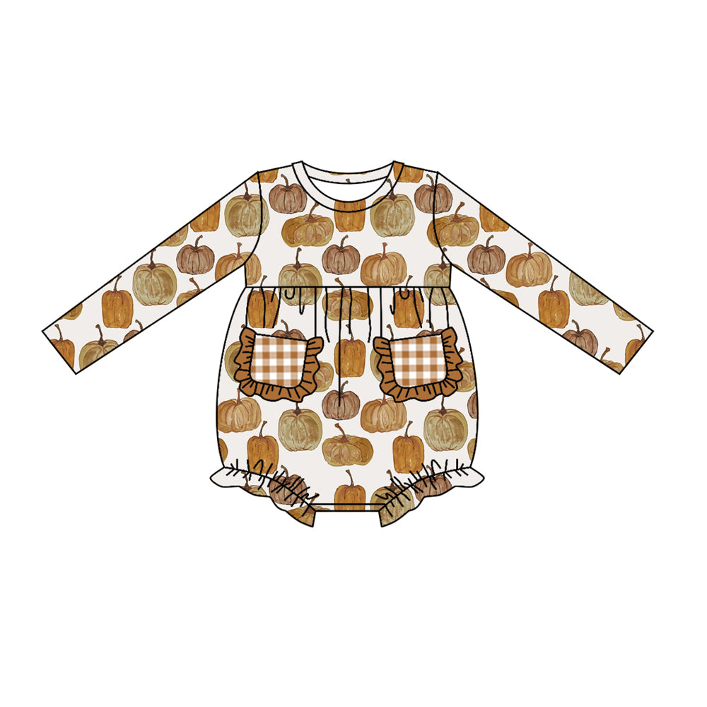5.18custom each style moq 5eta 4-5week Sibling Sister Weird pumpkin prints girls outfits and baby romper match family design