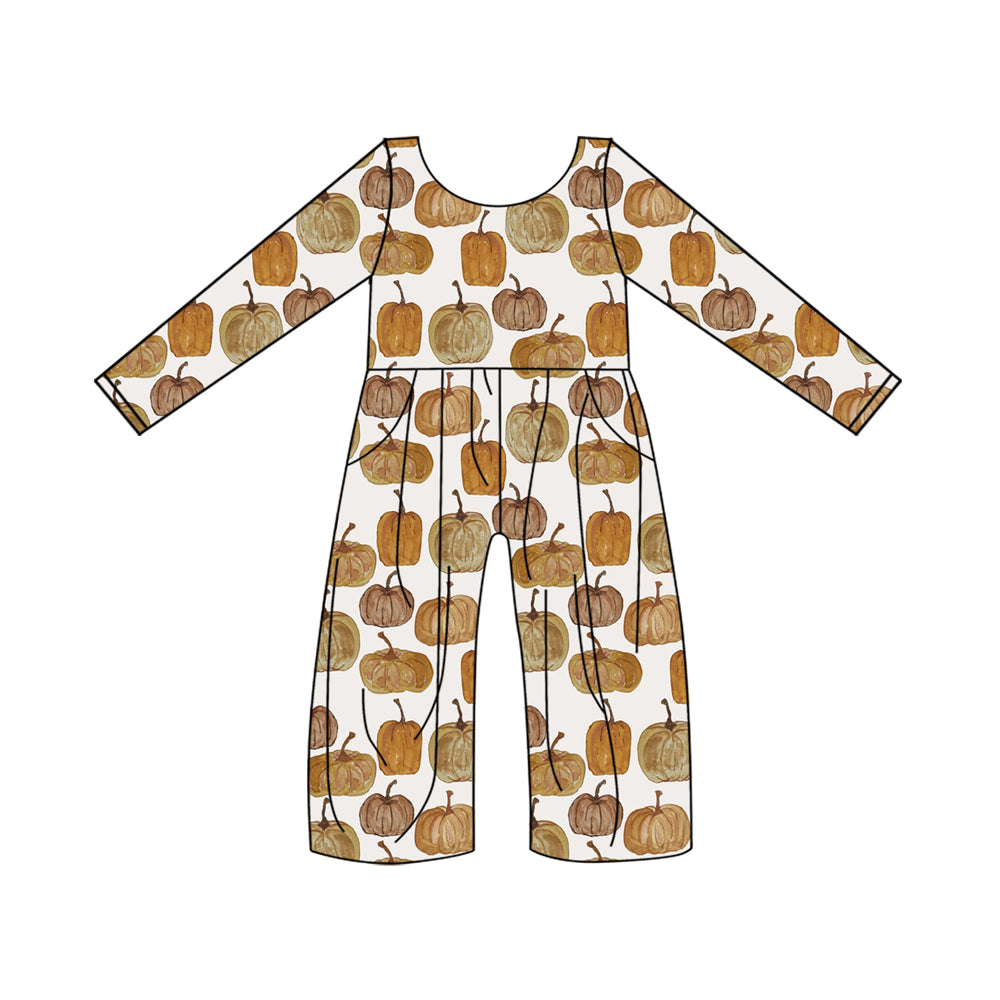 5.18custom each style moq 5eta 4-5week Sibling Sister Weird pumpkin prints girls outfits and baby romper match family design