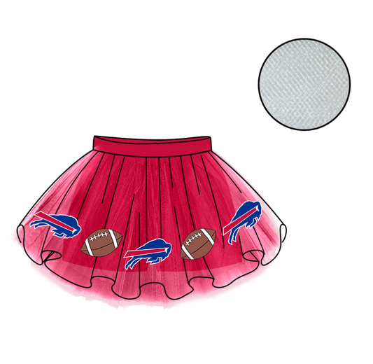 Custom moq 5 mix size milk silk summer teams Baby Girl's Red Mesh Skirt Summer Team Outfit