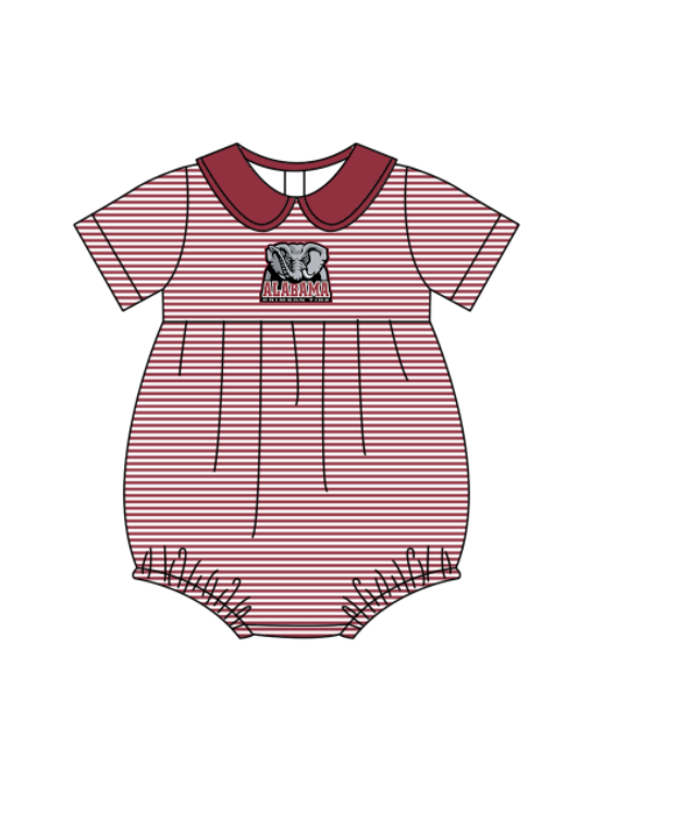 Custom moq 5 mix size milk silk summer teams Baby Boys And Girls Red Short-Sleeved Shirt And Shorts Set Matching Striped Rompers Outfit Set