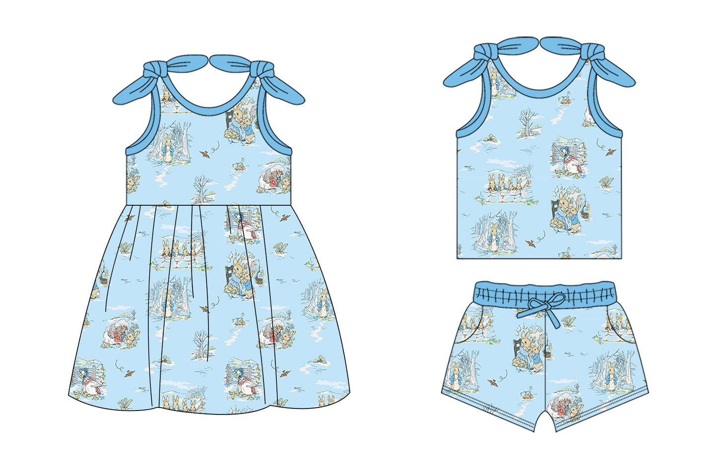 26.1.14 custom each style moq 5 eta 6-8week Sibling Sister easter baby short sleeve shorts sets and dress match design