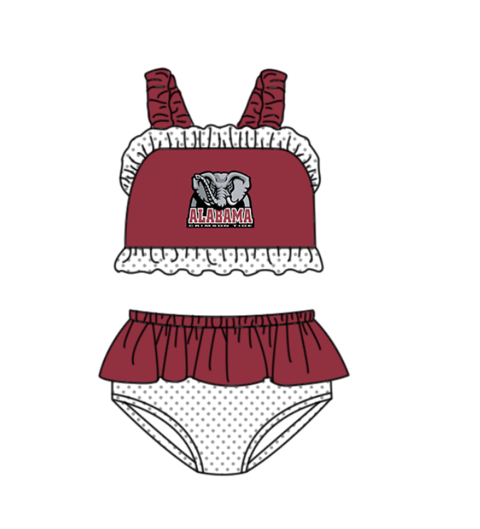Custom moq 5 mix size milk silk summer teams baby girl boys clothes Red Two-Piece Swimsuit Set One Piece Swimsuits boy swim trunks