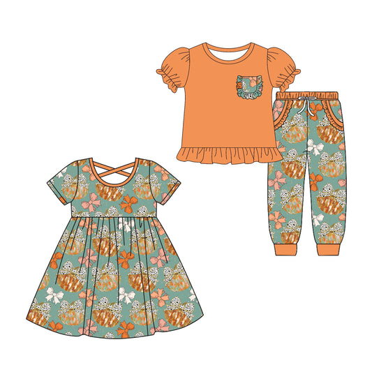 4.26 custom each style moq 5eta 4-6week Sibling Sister baby girl pants sets and dress match family design