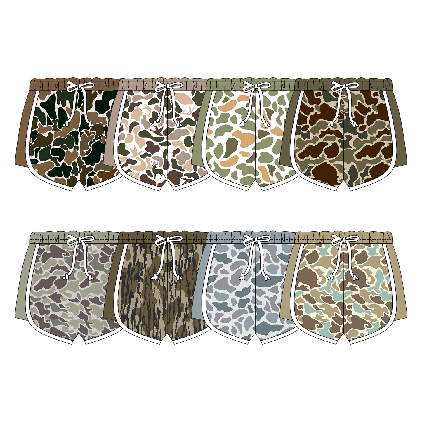 25.11.4 custom each style moq 5 eta 6-8week Sibling Sisters camouflage baby kids summer shorts 8 match family design