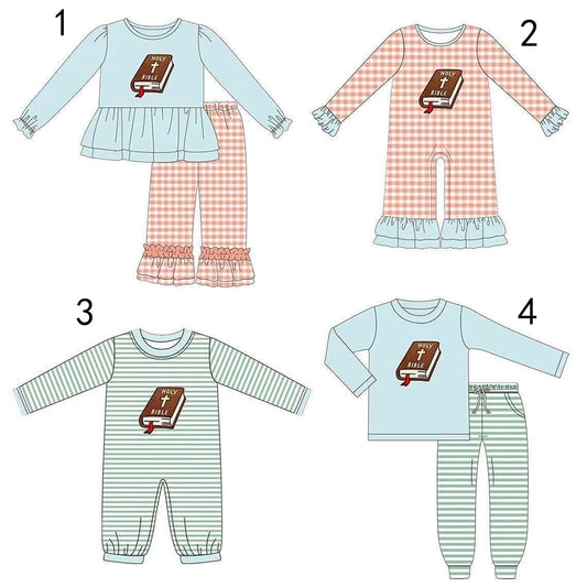 custom moq 5 mix size SYCN0103 Baby Kids Long Sleeve Top Pants Outfit Long Sleeve Fall Striped Romper