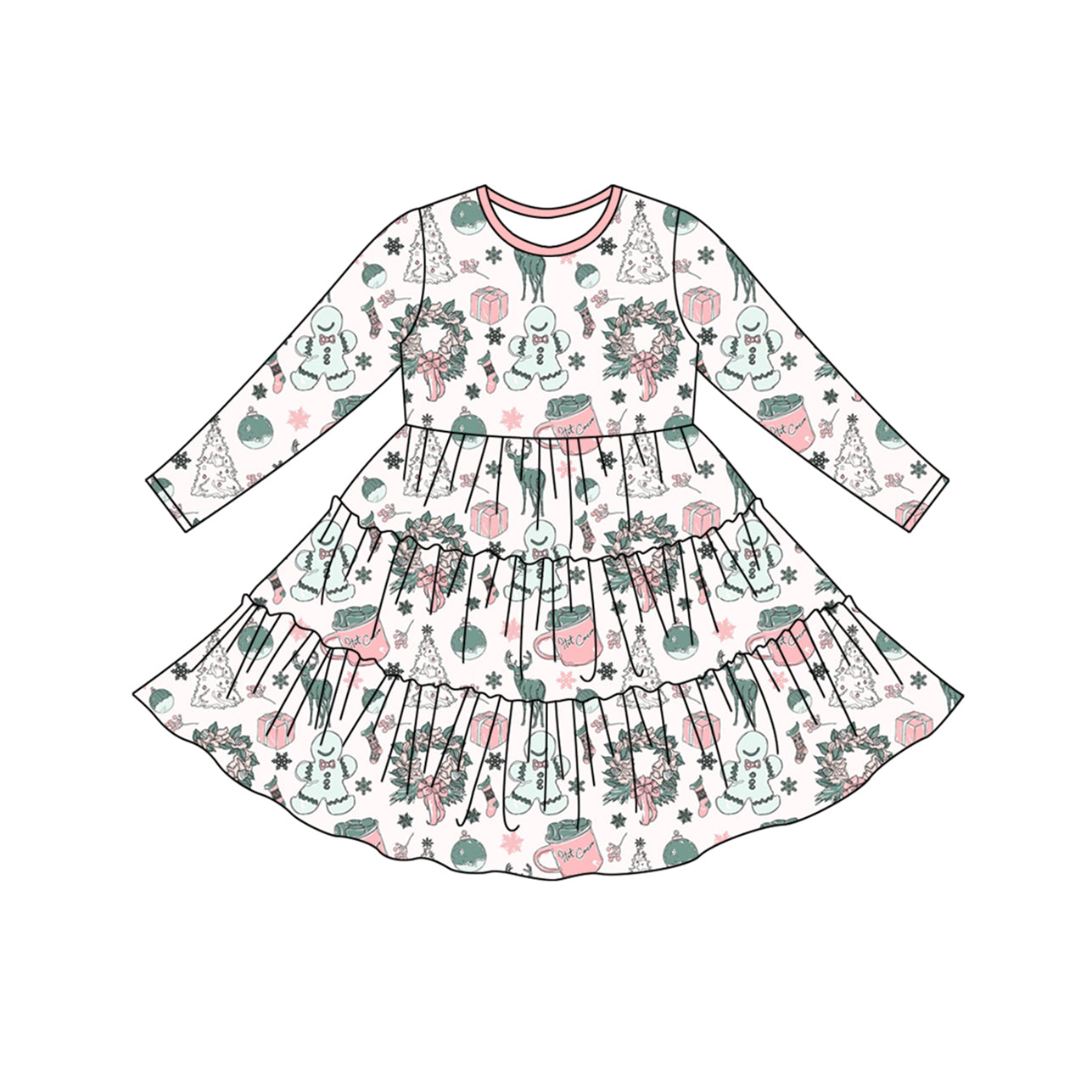 7.17 custom each style moq 5eta 4-6week Sibling Sister Christmas baby girls sets and dress match family design