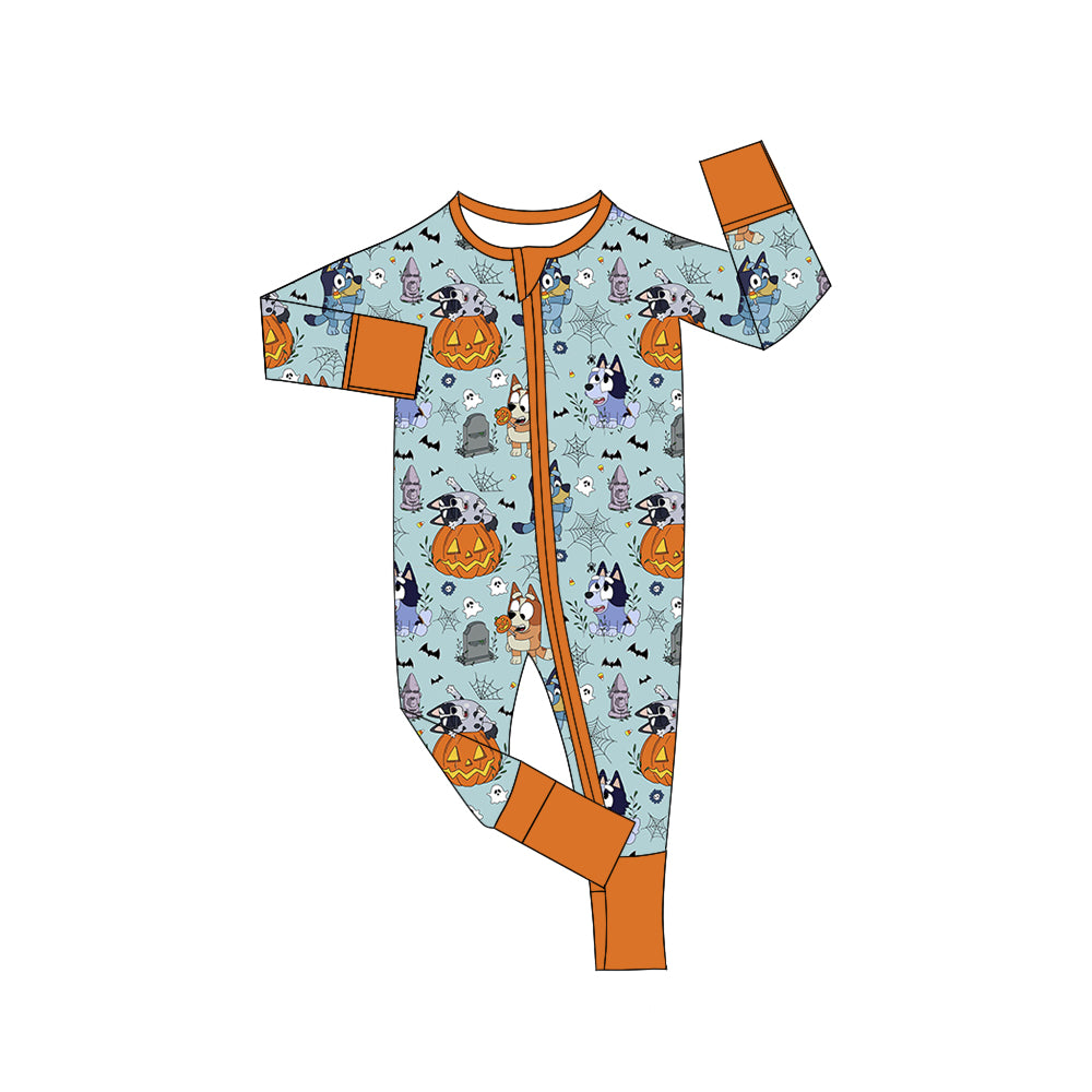 6.18 custom each style moq 5eta 4-6 week Sibling Sister pumpkin boys outfits and romper match family design