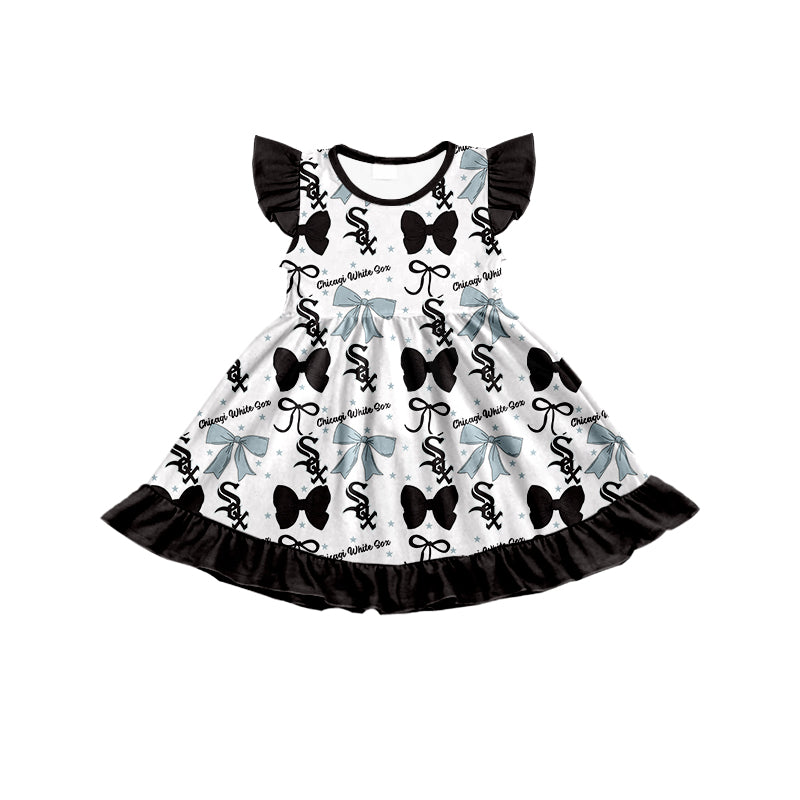 Custom moq 5 mix size milk silk summer teams baby girls clothes team bow sleeveless skirts sets and dress 1 and dress 2 and top-25.6.20
