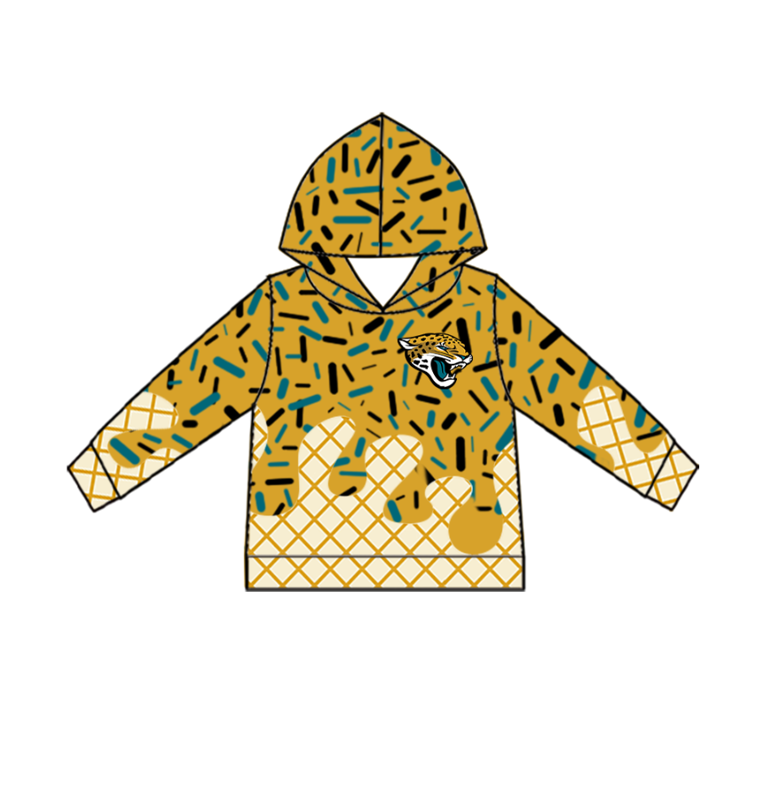 Custom moq 5 mix size milk silk baby girls clothes team bow gold hooded long sleeve tops and shorts and jacket-25.7.21