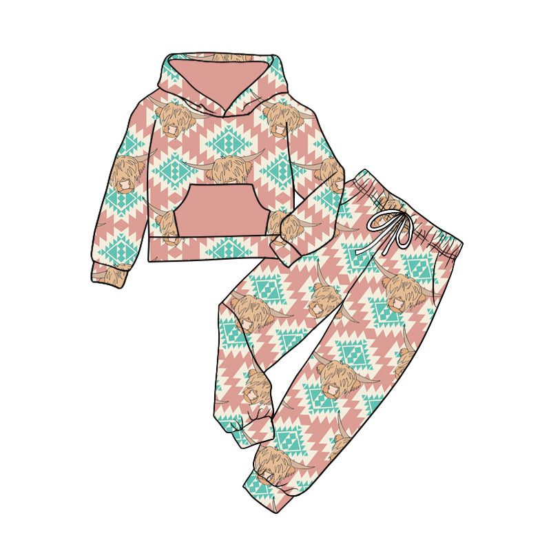 8.31 custom each style moq 5eta 4-6week baby girls clothes alpine head hooded long sleeve pants sets