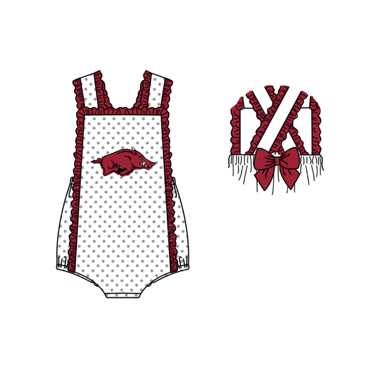 Custom moq 5 mix size milk silk summer teams Red Polka Dot Baby Romper Set Short-Sleeved Thong Dress for Girls And Short-Sleeved Shorts for Boys Cute Baby Outfit Combination