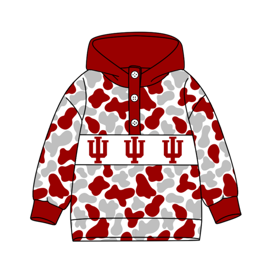 5-Custom moq 8 mix size milk silk summer team baby boy clothes camouflage gray hooded long sleeve top-25.10.9
