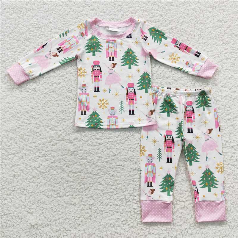 Baby Girls boys Christmas tree ballerina girl doll general prints pink Family siblings set