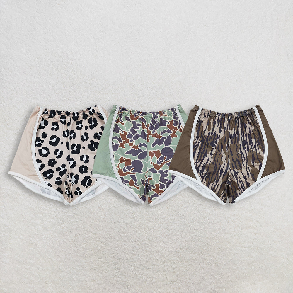 RTS NO MOQ Sibling Baby Girls Leopard Camouflage Shorts Bottoms Infant Casual Cotton Pants for Girls Kids Fashion Trousers