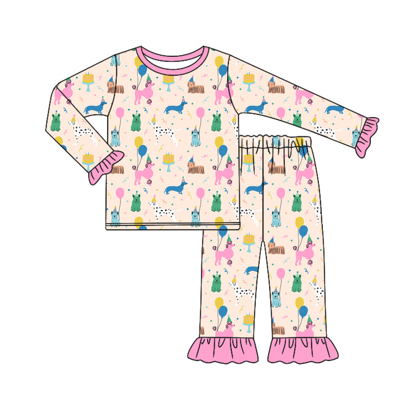 10.19 custom each style moq 5eta 4-6week Sibling balloon  pink baby girl sets and rompers match family design