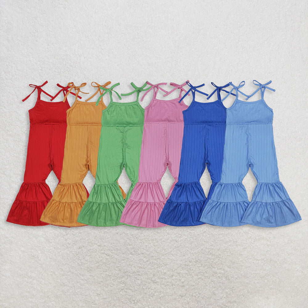 RTS NO MOQ Sibling baby girls Clothes summer suspender jumpsuits