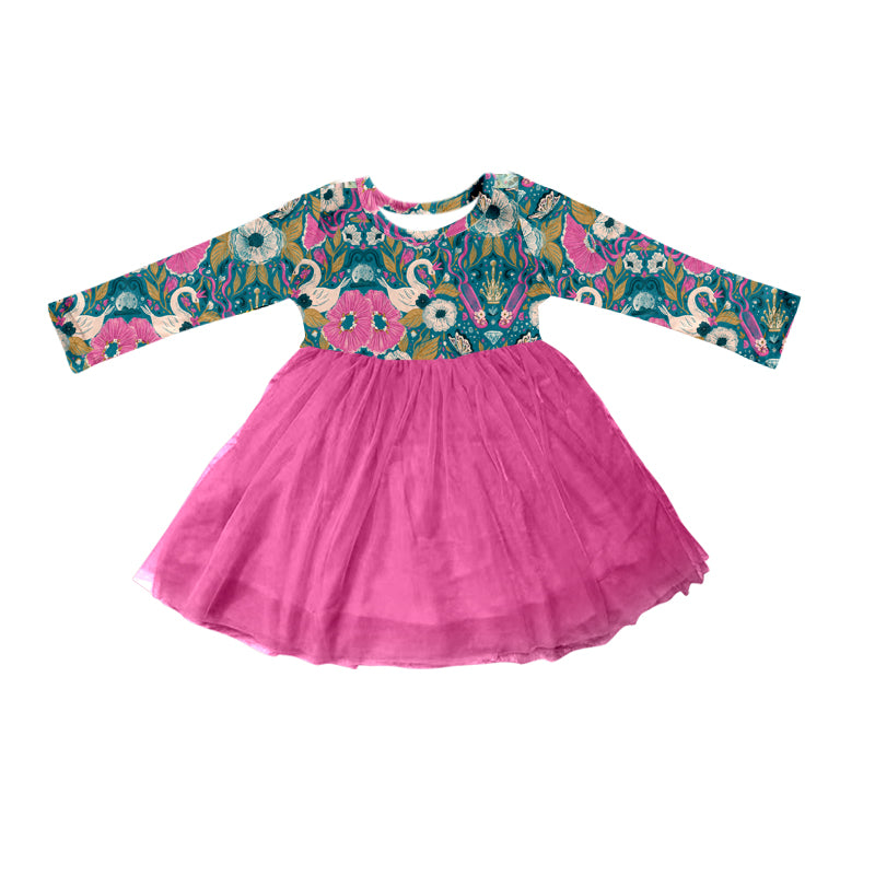 6.8 custom each style moq 5eta 4-6week Sibling Sister floral purple baby girls pajamas sets and dress and baby romper match family design