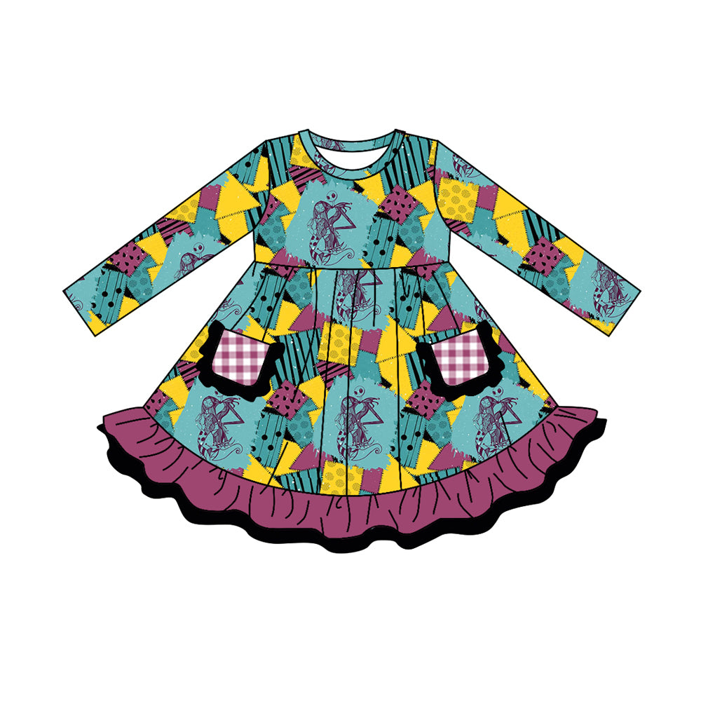 5.22custom each style moq 5eta 4-5week Sibling Sister purple grid girls boys outfits and baby romper match family design