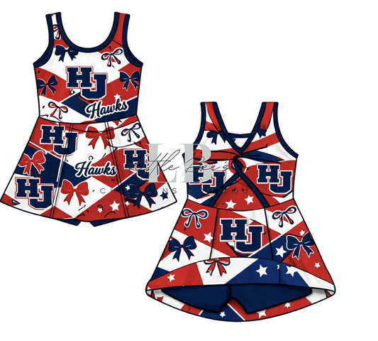 Custom moq 5 mix size milk silk summer teams Red Blue bow Baby Girl's Sleeveless Knee-Length Yoga Dress