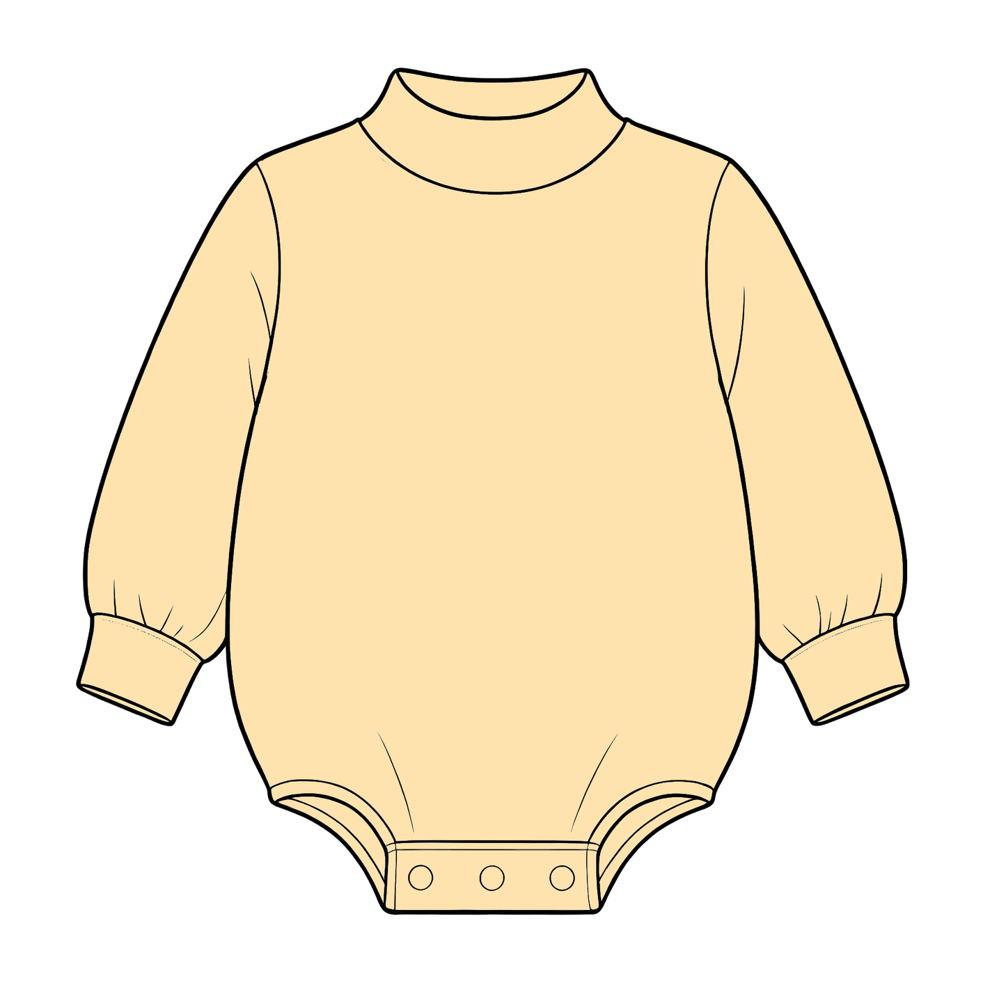 custom moq 5 mix size High Neck Baby Kids Solid Mock Neck Long Sleeve Bubble Romper