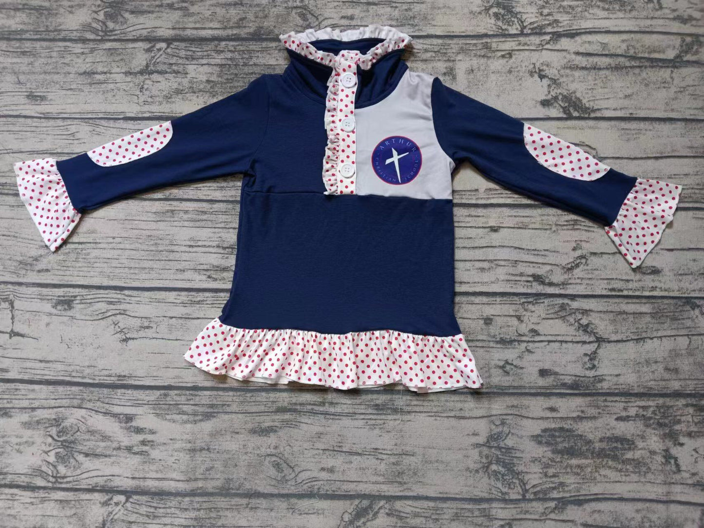 Girls black long sleeve top moq 5